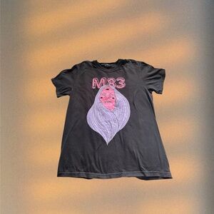 M83 Graphic T-Shirt in Black and Pink